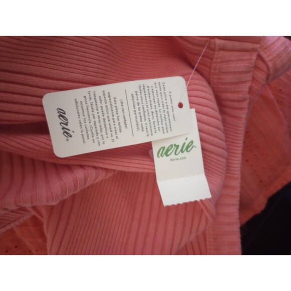 Aerie Free Spirit Ribbed Tank Top Textured Pink Size Small NWT - Picture 3 of 6